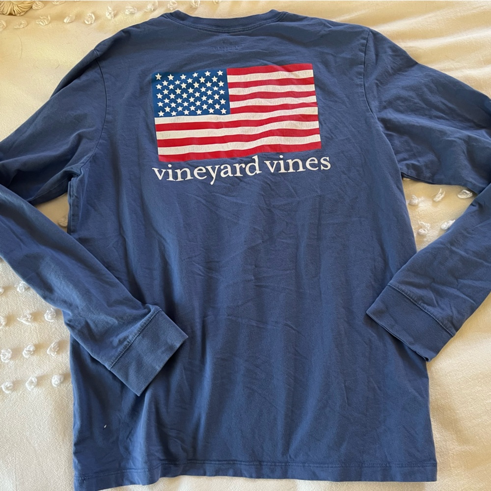 Vineyard vines American flag long sleeve tshirt size Boys XL